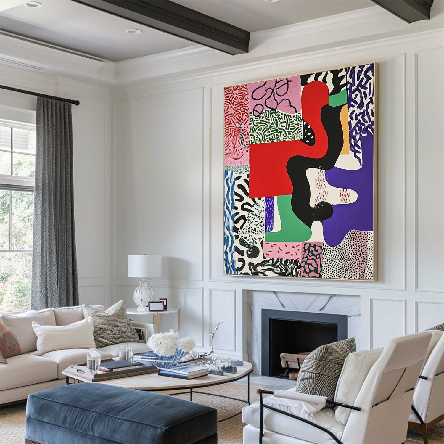 Modern Abstract Painting ABAV562 - Neutralighting