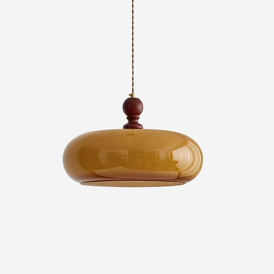 Eldom Amber Glass Shade Pendant Light - Neutralighting