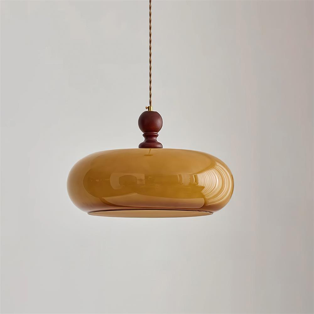 Eldom Amber Glass Shade Pendant Light - Neutralighting