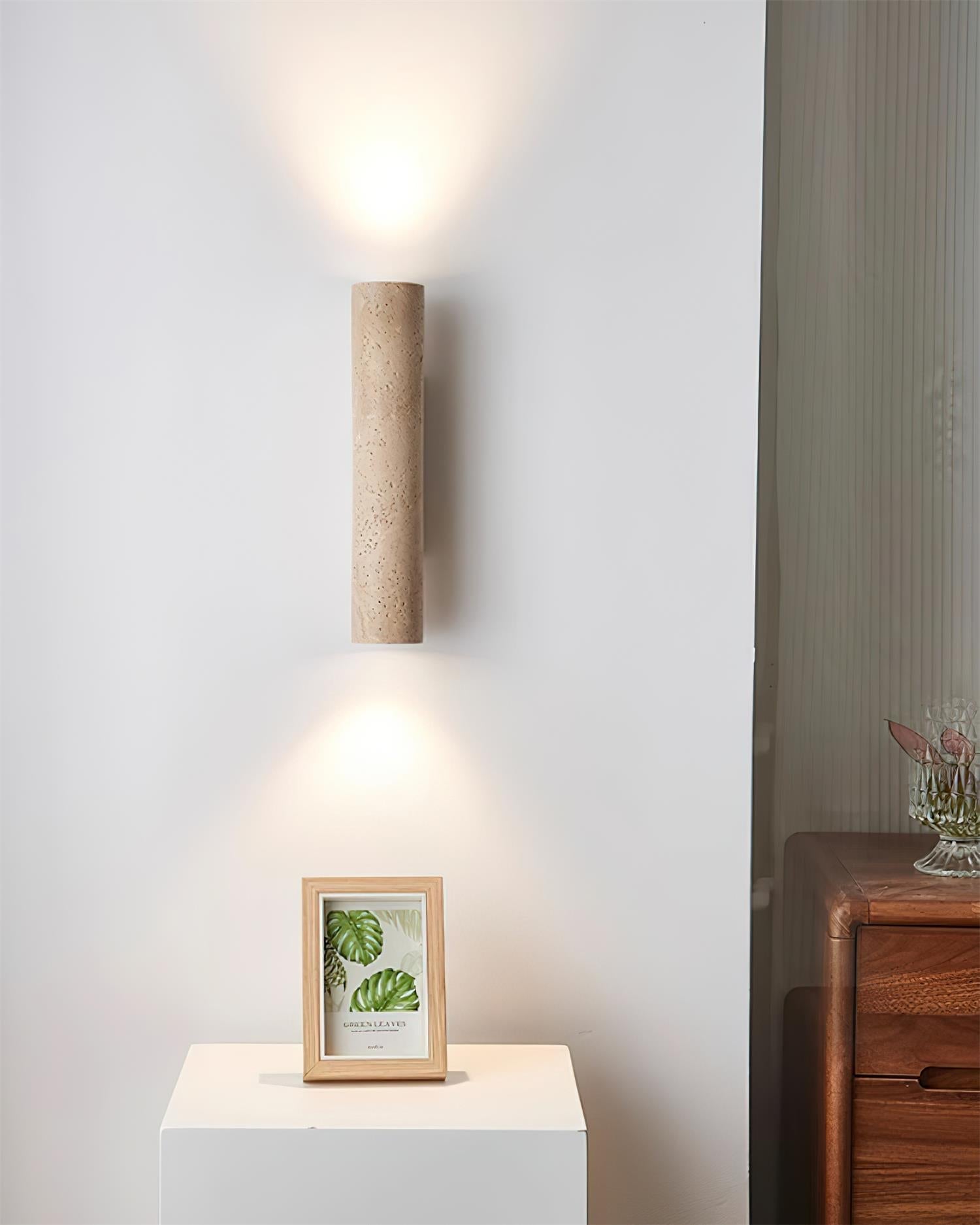 Lunaro Tall Travertine Wall Sconce - Neutralighting