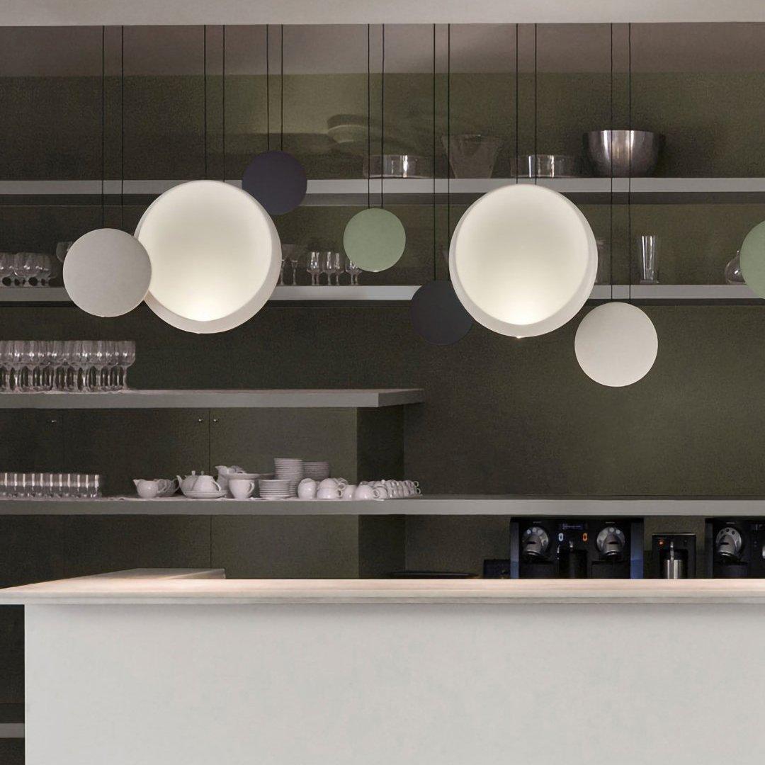 Arisha Modern Pendant Light, Metal, Black/White/Green/Gray - Neutralighting