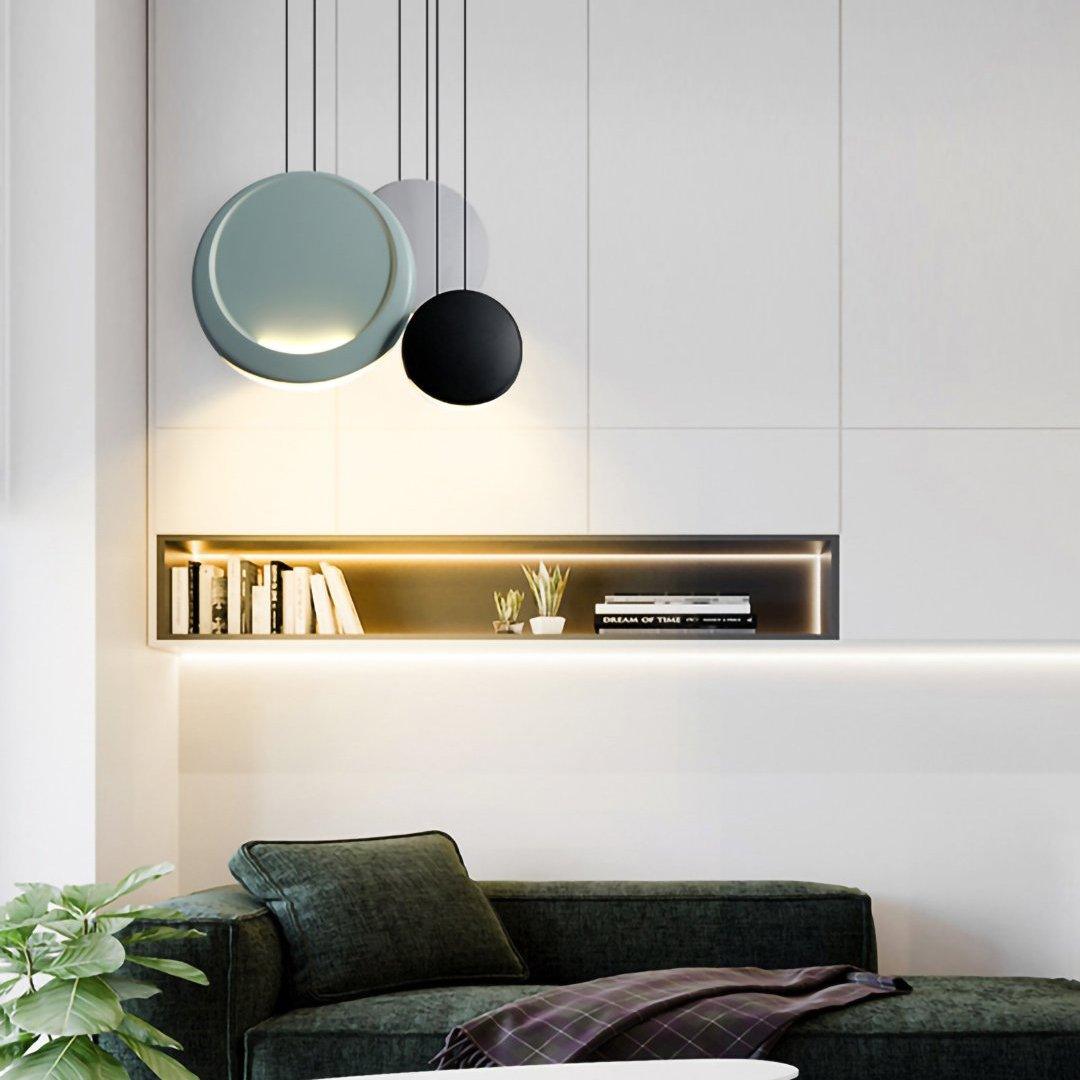 Arisha Modern Pendant Light, Metal, Black/White/Green/Gray - Neutralighting