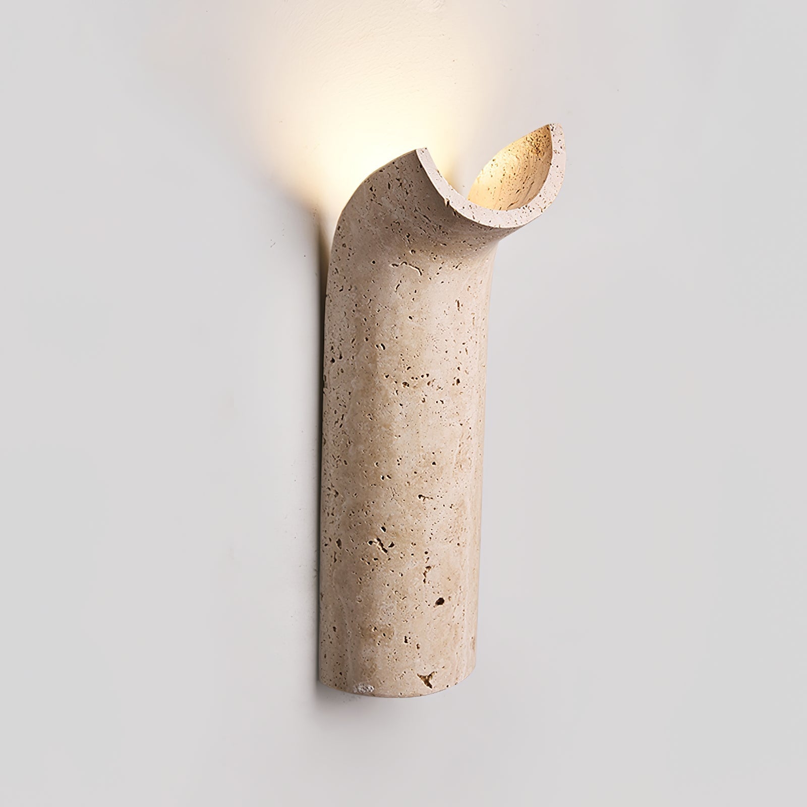 Lycoris Travertine Tapered Wall Light - Neutralighting