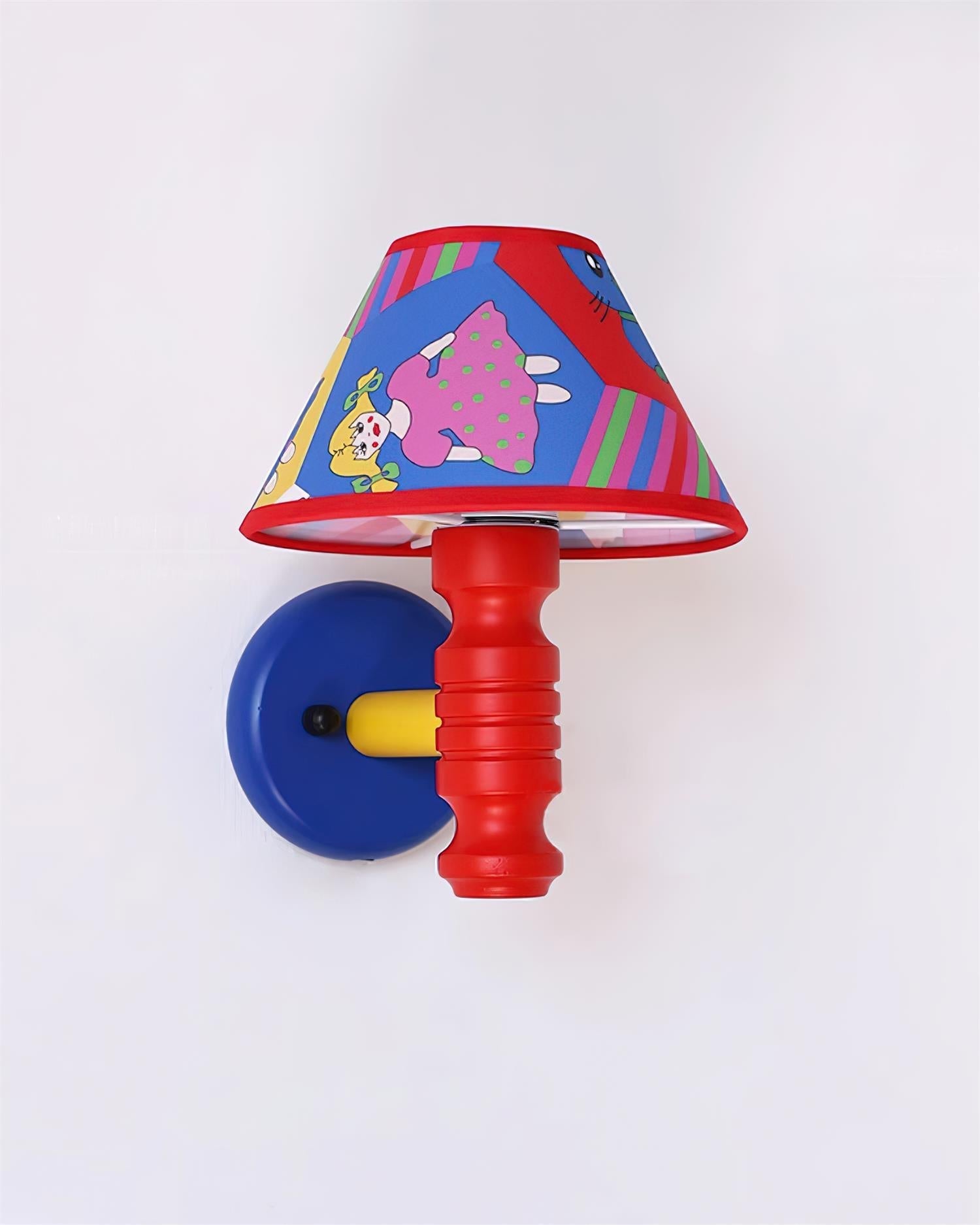 Wall Lamp with Cartoon Fabric Shade and Metal Arm Kids Room - Neutralighting