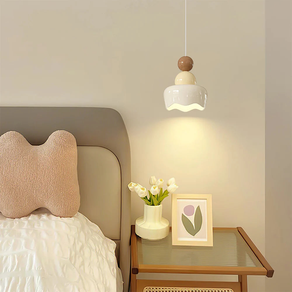 Valentina Sunny Rain Doll LED Pendant Light Cream Resin Bedroom - Neutralighting