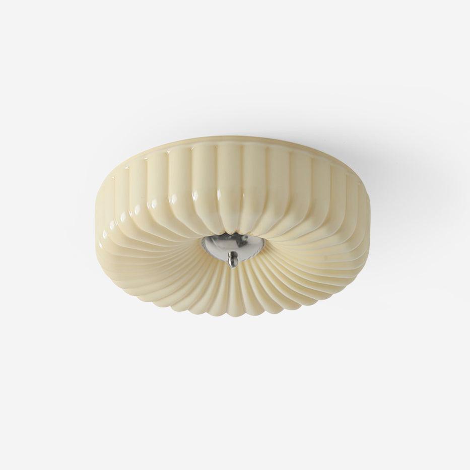 Mivone Cream Glass Flush Mount Ceiling Light - Neutralighting
