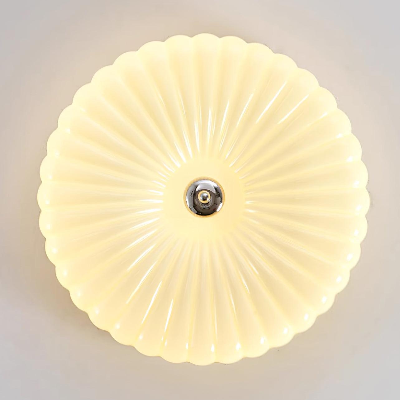 Mivone Cream Glass Flush Mount Ceiling Light - Neutralighting