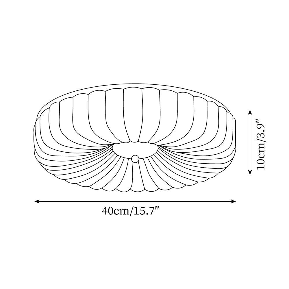 Mivone Cream Glass Flush Mount Ceiling Light - Neutralighting