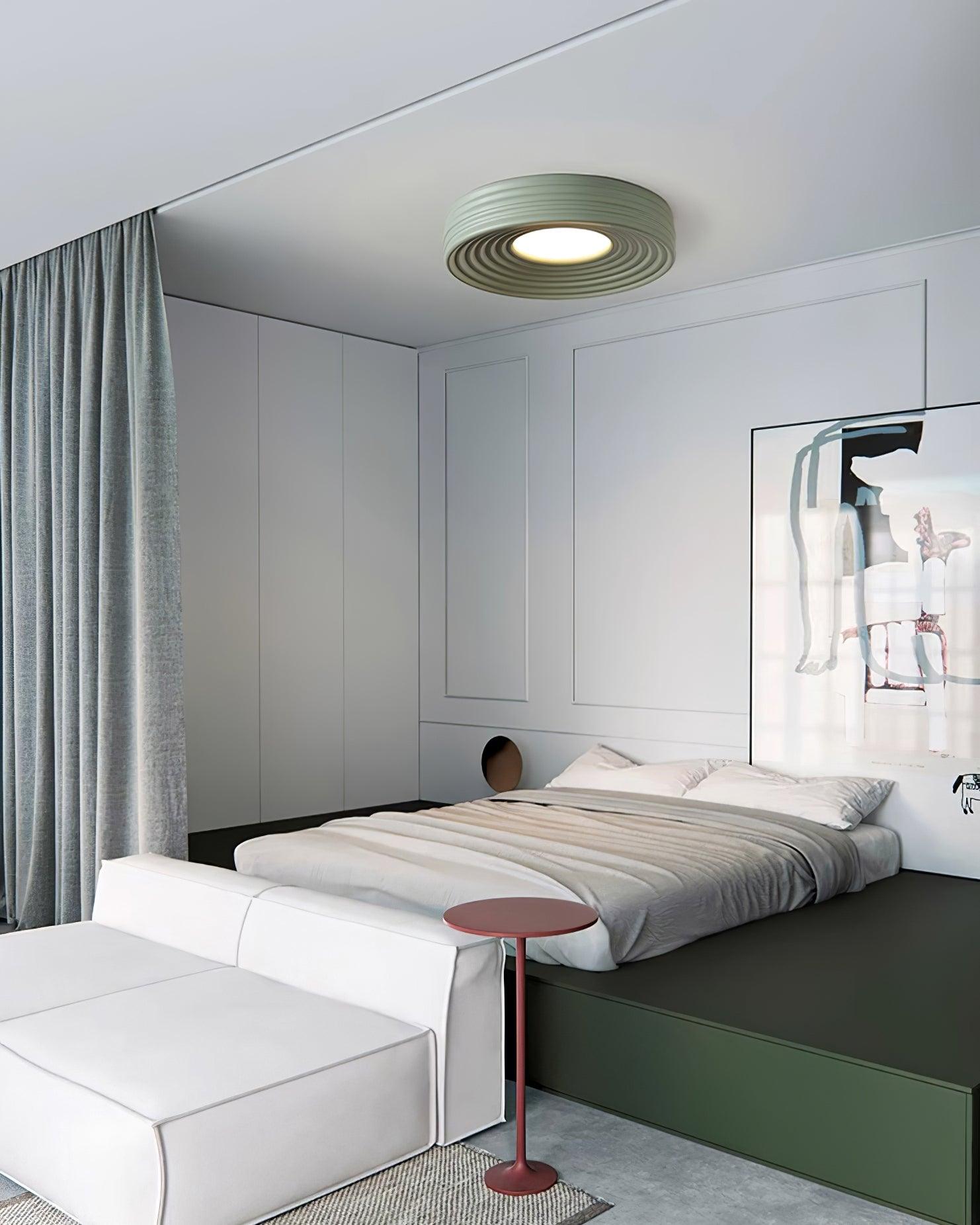 Ceiling Light Ribbed Acrylic Canopy Textured Contemporary Fixture - Neutralighting