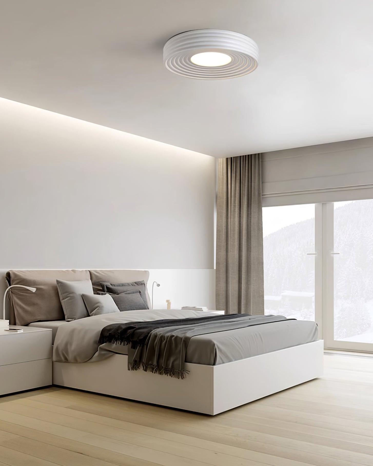 Ceiling Light Ribbed Acrylic Canopy Textured Contemporary Fixture - Neutralighting