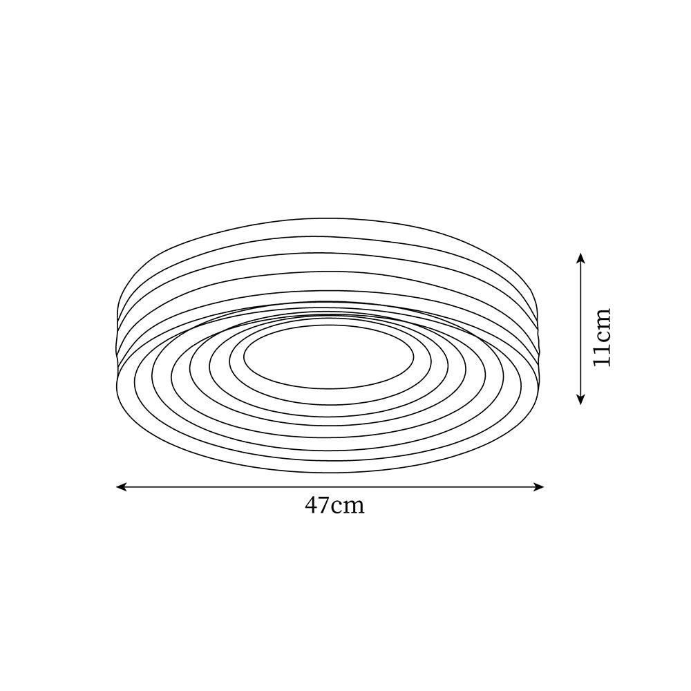 Ceiling Light Ribbed Acrylic Canopy Textured Contemporary Fixture - Neutralighting