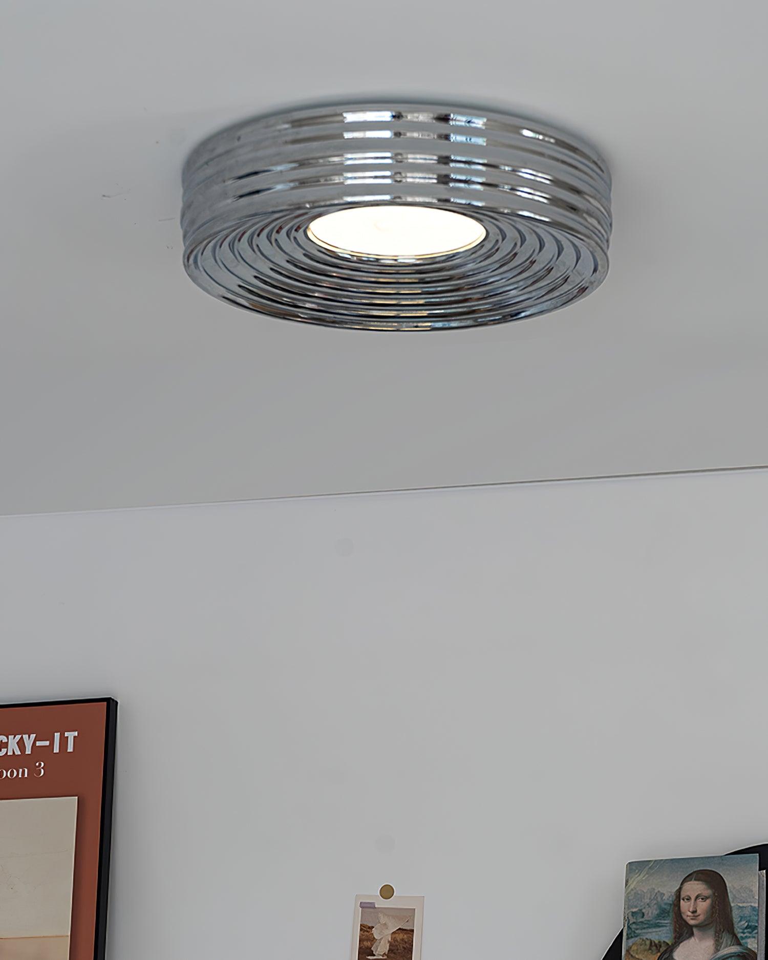 Ceiling Light Ribbed Acrylic Canopy Textured Contemporary Fixture - Neutralighting