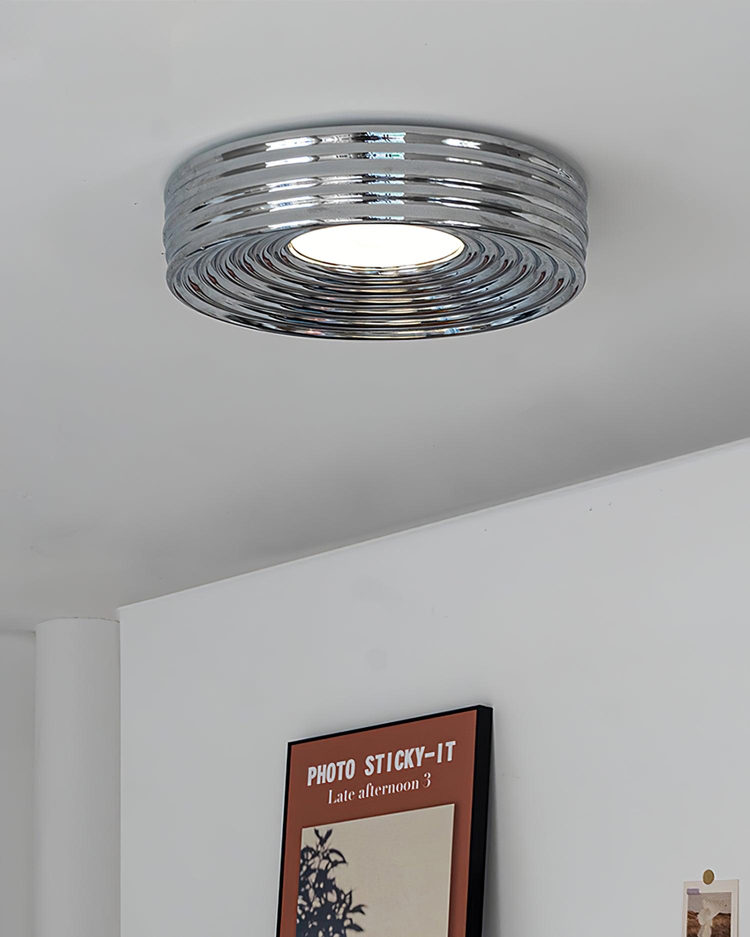 Ceiling Light Ribbed Acrylic Canopy Textured Contemporary Fixture - Neutralighting