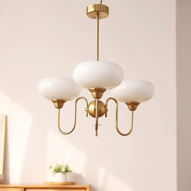 Arisha Vintage LED Metal Glass Chandelier Living Room - Neutralighting