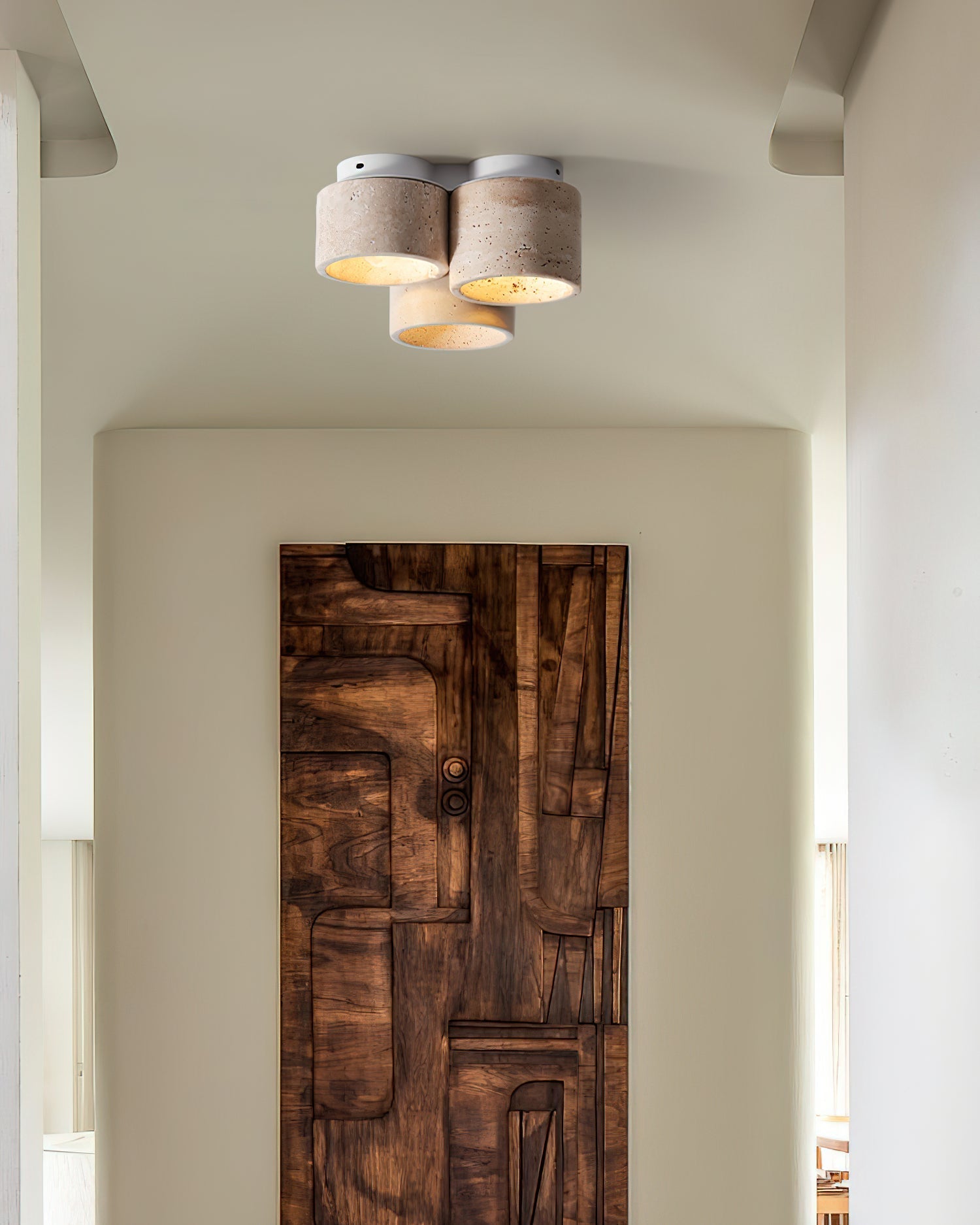 Ritta Ceiling Light 3 head Travertine - Neutralighting