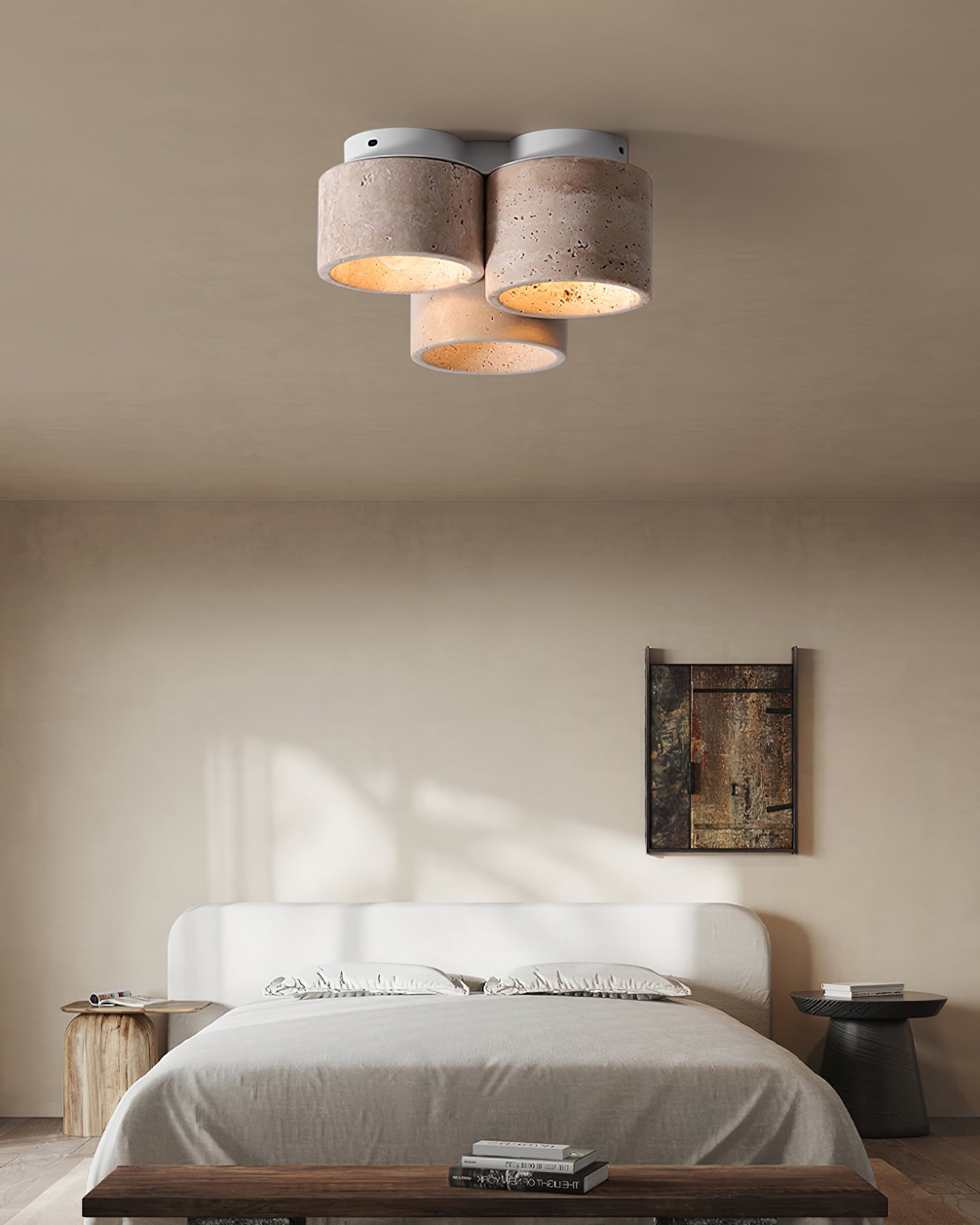 Ritta Ceiling Light 3 head Travertine - Neutralighting