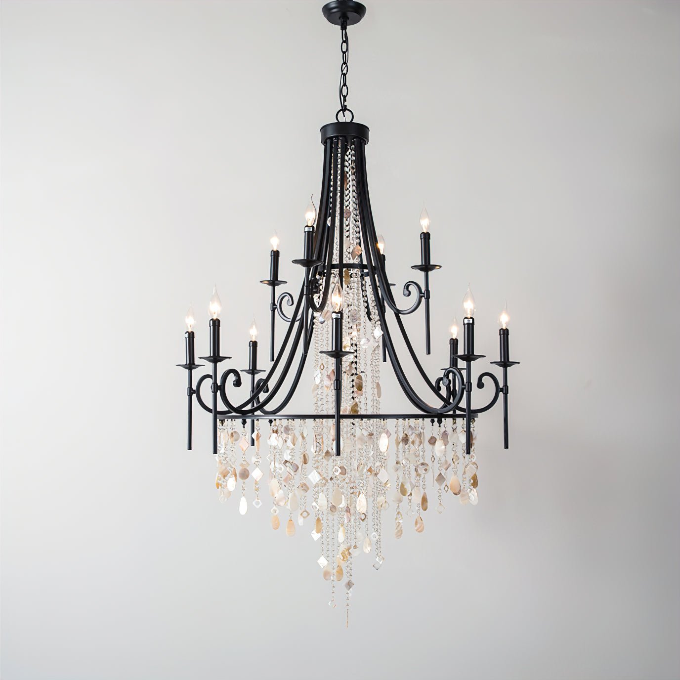Errina Postmodern Luxury Shell Crystal Chandelier - Blowlighting