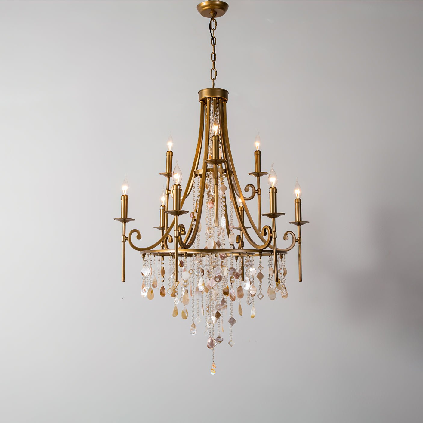 Errina Postmodern Luxury Shell Crystal Chandelier - Blowlighting