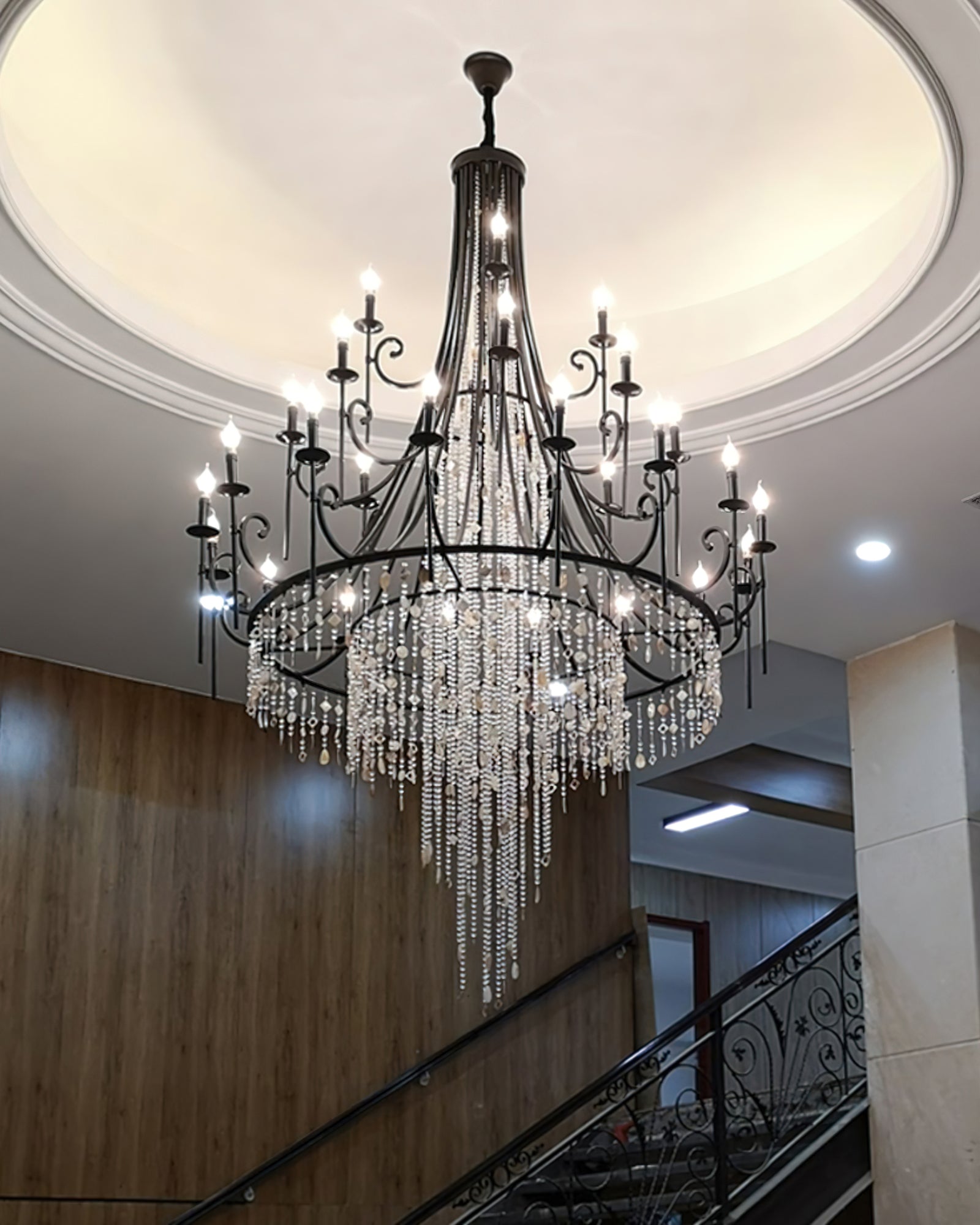 Errina Postmodern Luxury Shell Crystal Chandelier - Blowlighting