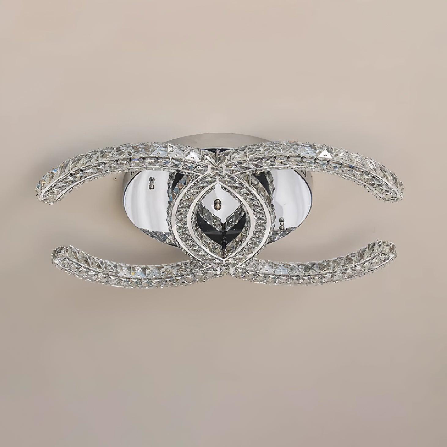 Kristy Crystal Ceiling Light Double C - Neutralighting
