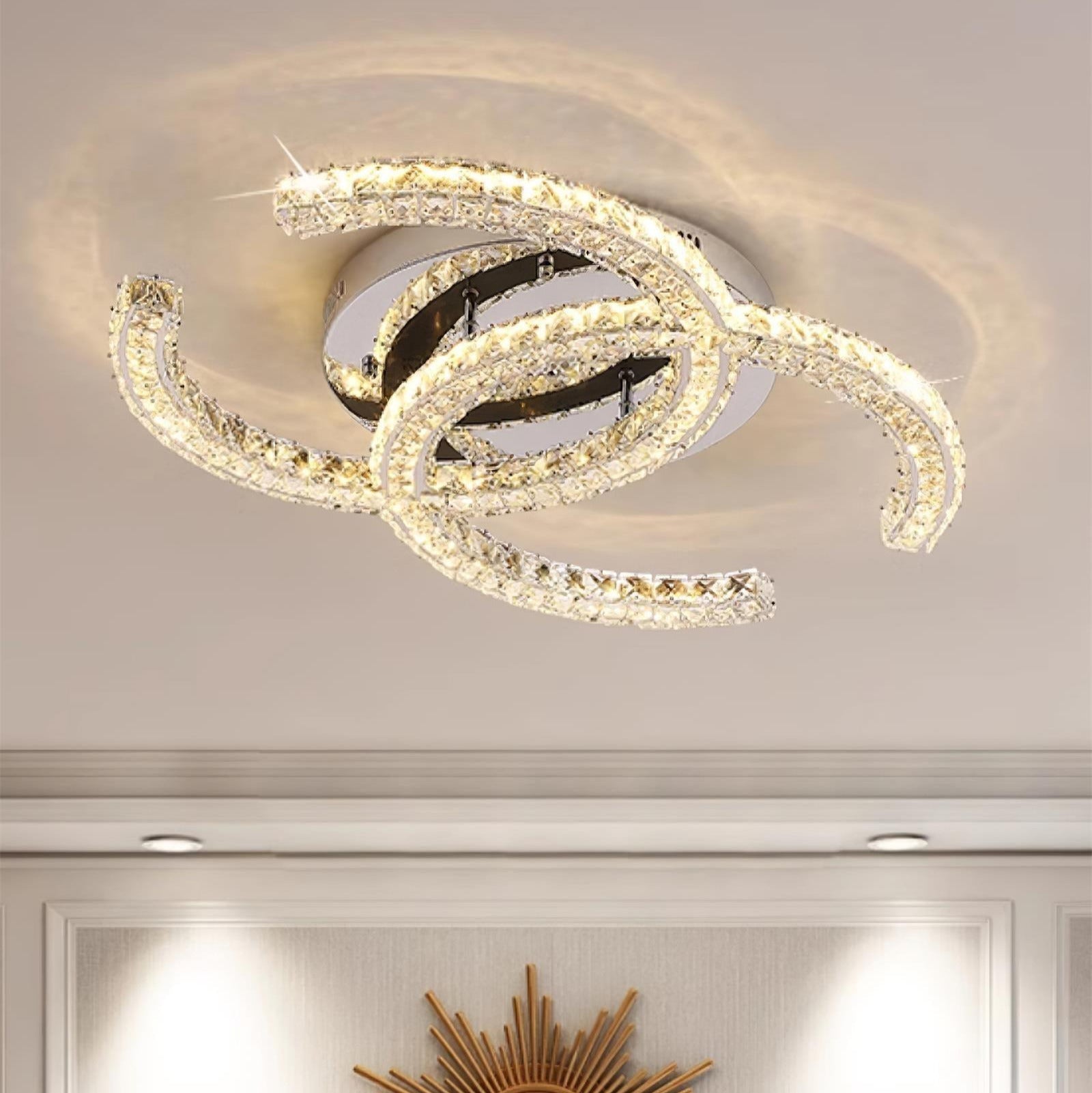 Kristy Crystal Ceiling Light Double C - Neutralighting