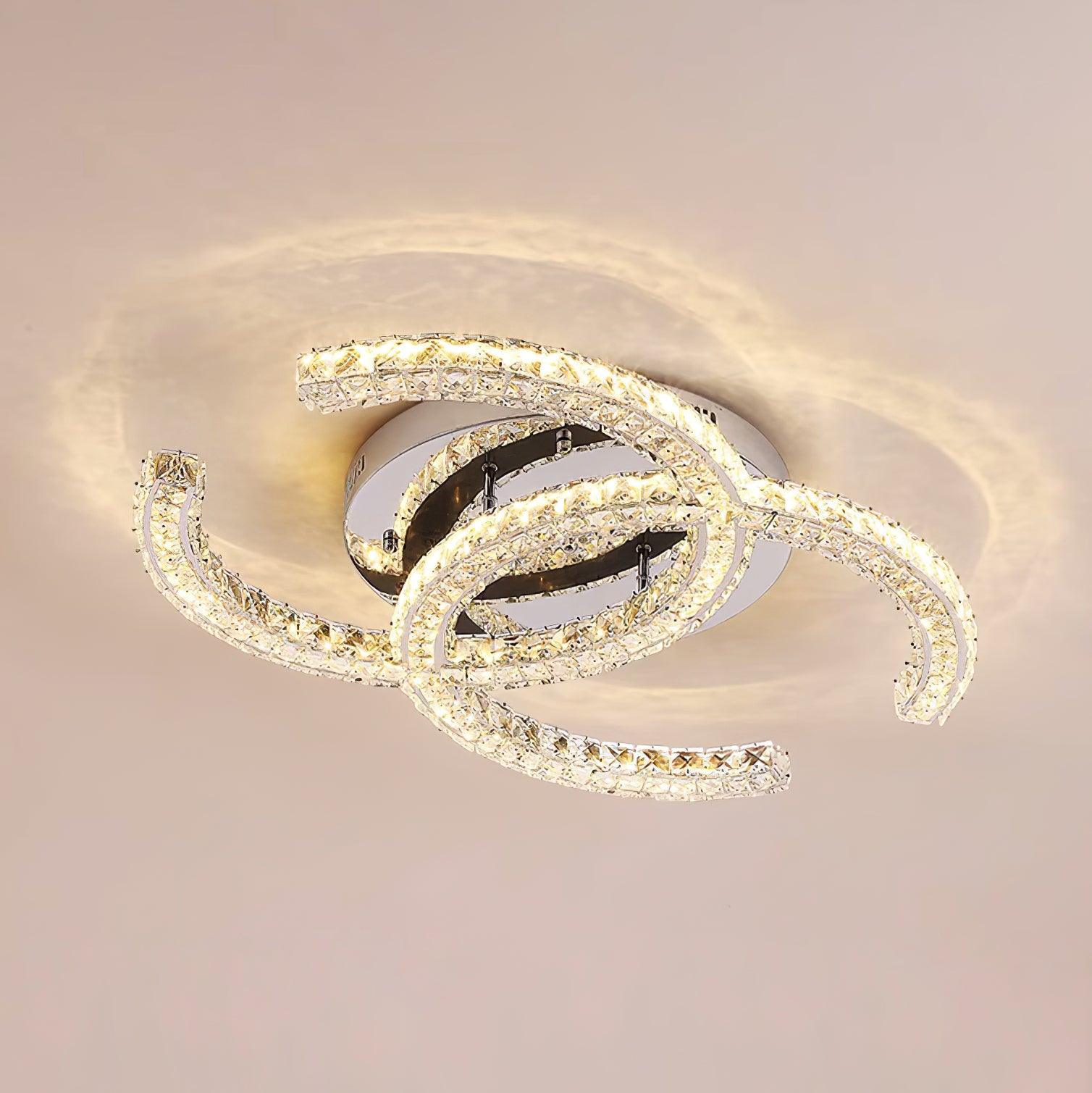 Kristy Crystal Ceiling Light Double C - Neutralighting