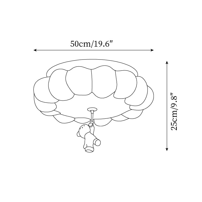 Quen Cute Cake Bear Ceiling Light - Neutralighting
