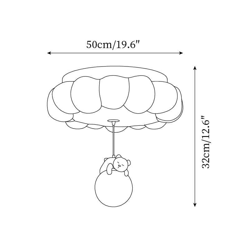 Quen Cute Cake Bear Ceiling Light - Neutralighting