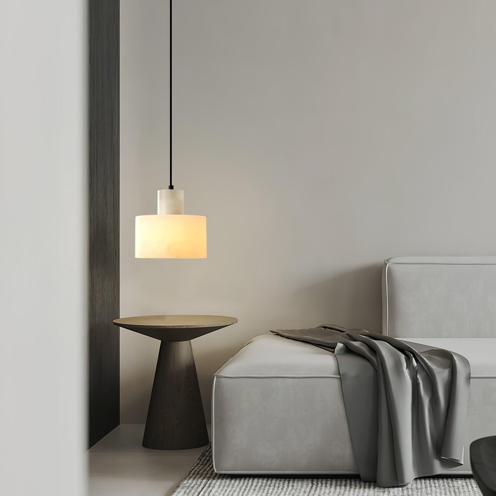 Alabaster Pendant Lgiht Dual Cylindrical - Neutralighting