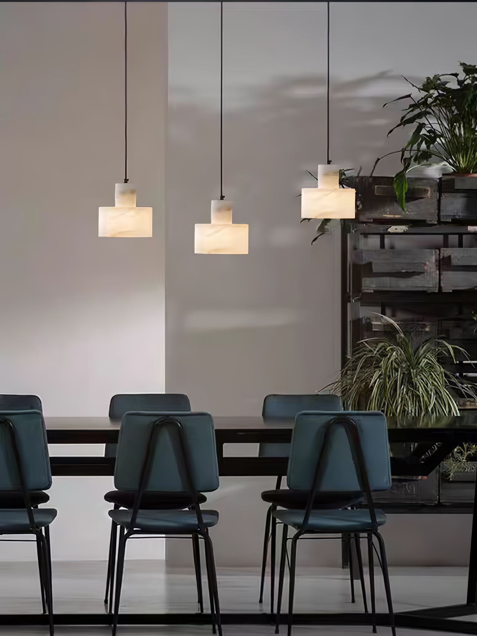Alabaster Pendant Lgiht Dual Cylindrical - Neutralighting