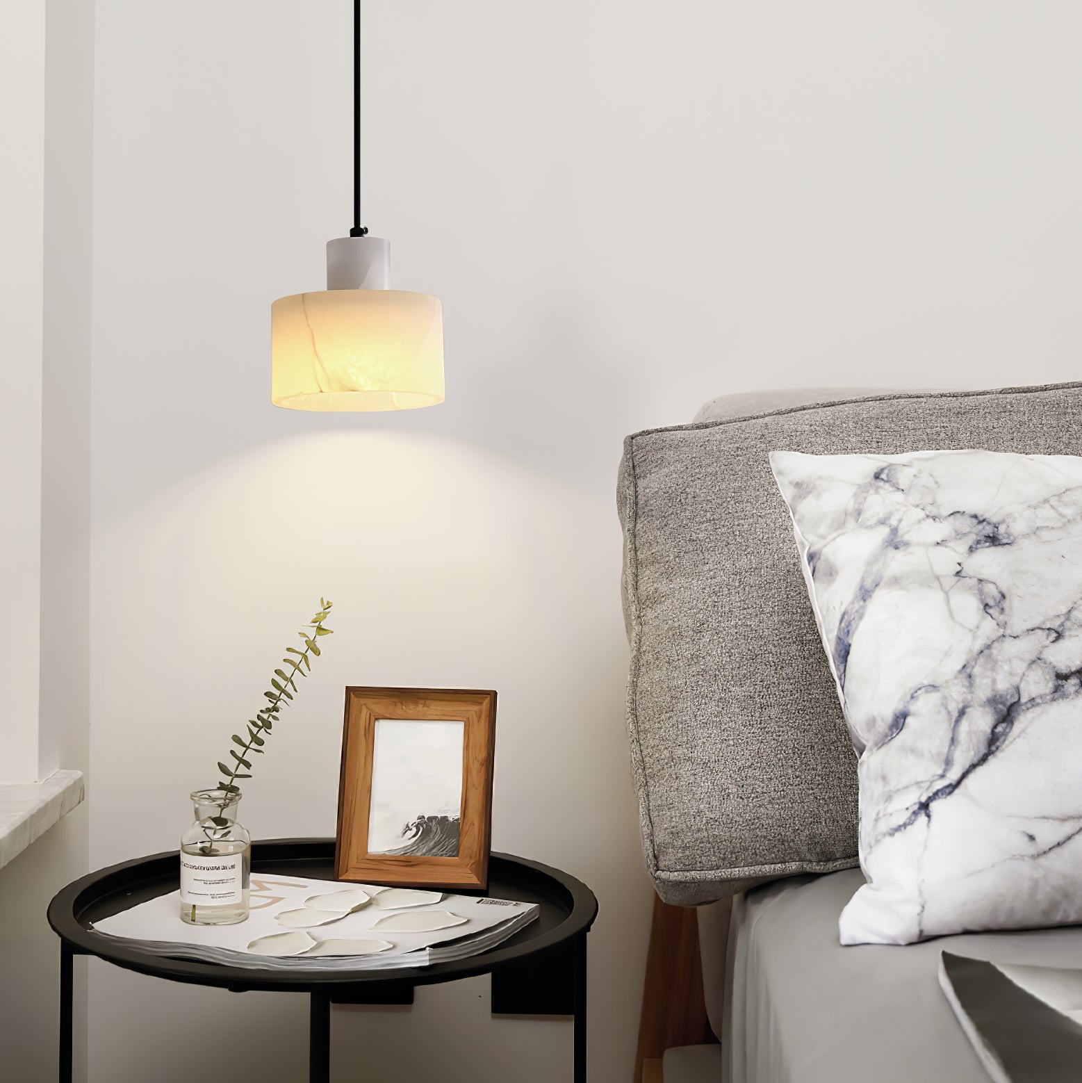 Alabaster Pendant Lgiht Dual Cylindrical - Neutralighting