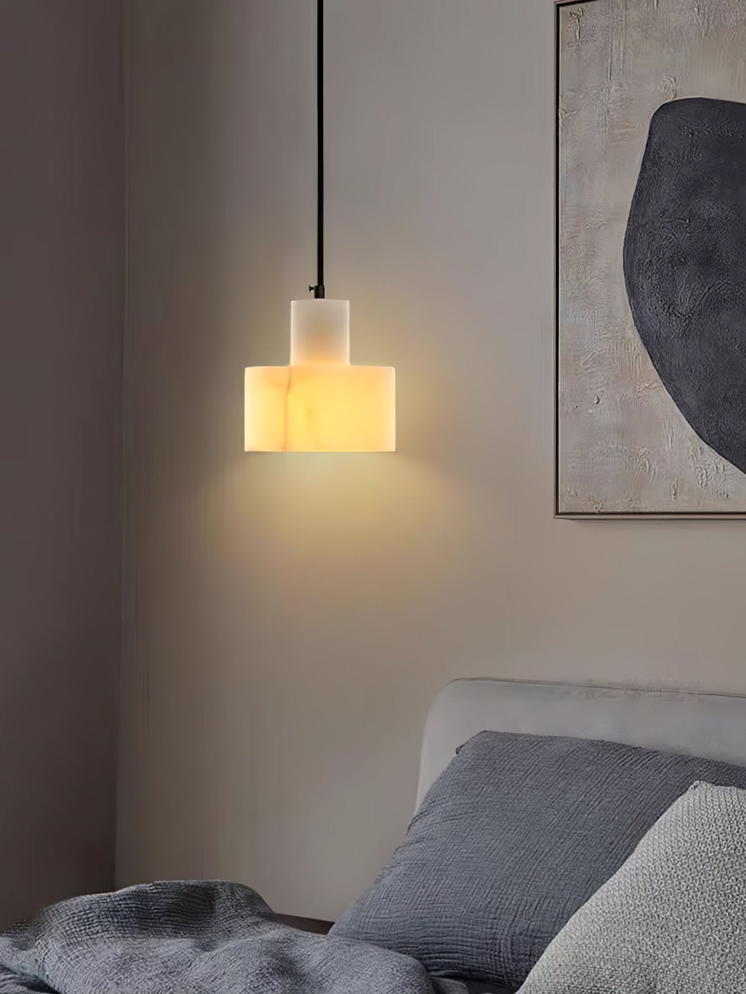 Alabaster Pendant Lgiht Dual Cylindrical - Neutralighting