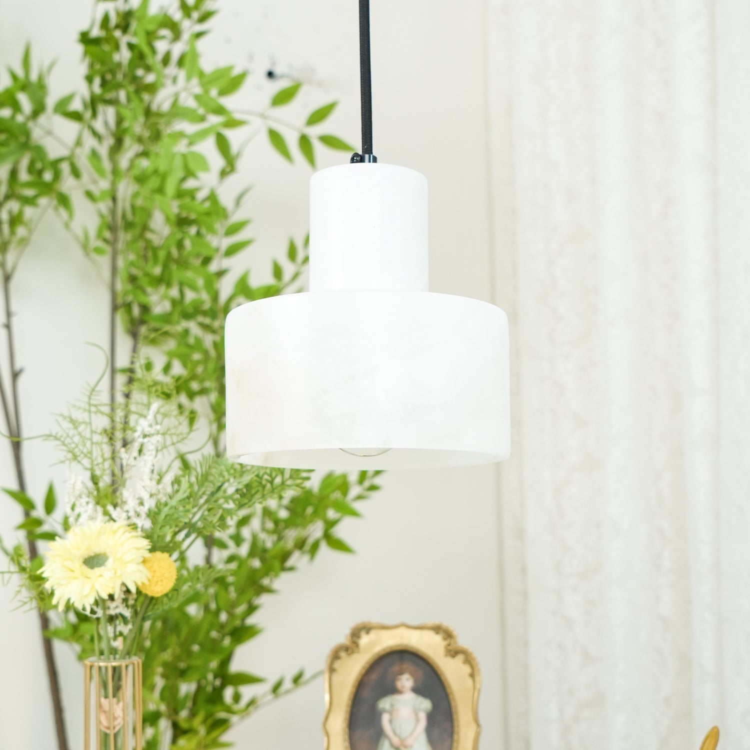 Alabaster Pendant Lgiht Dual Cylindrical - Neutralighting