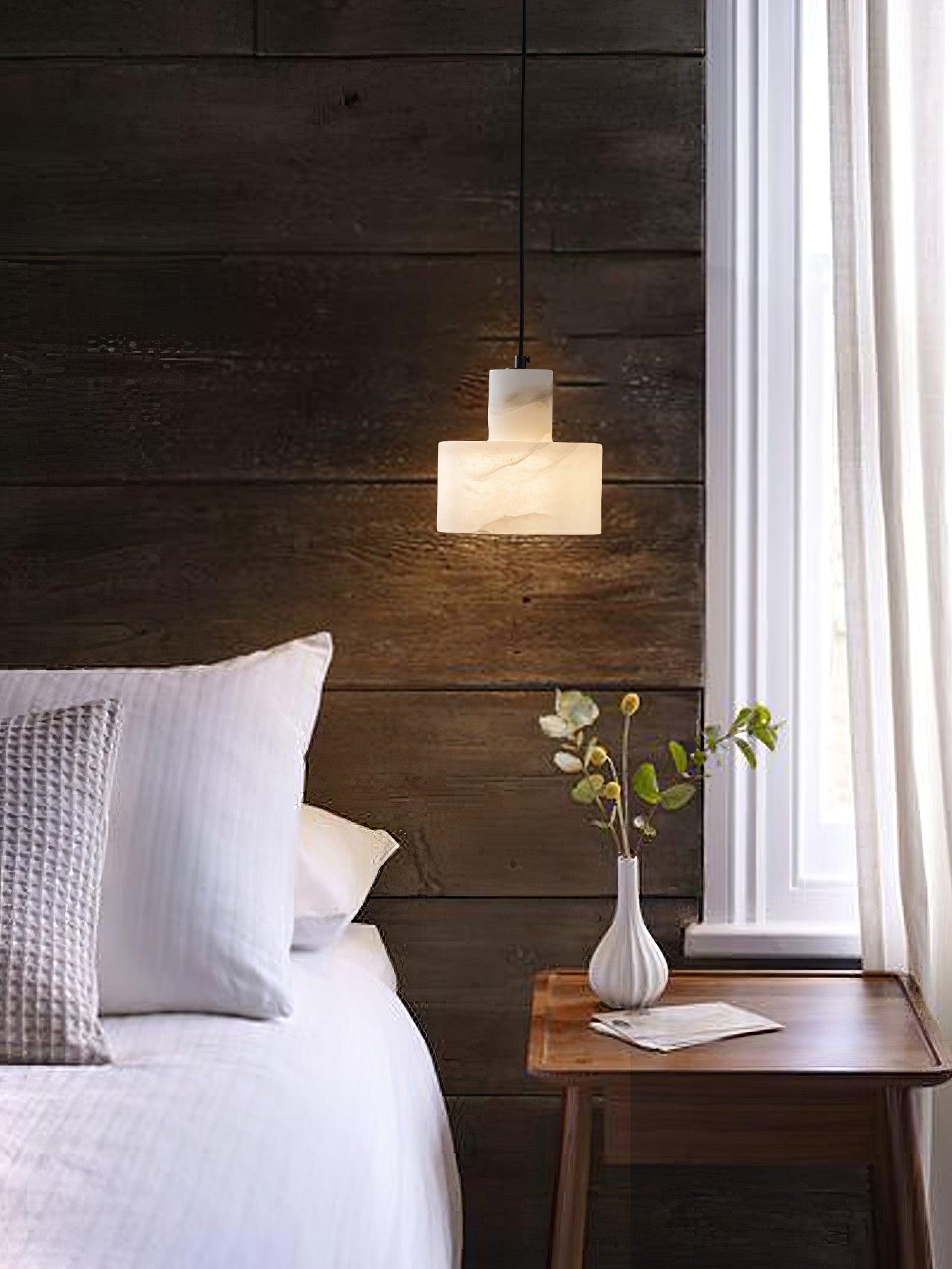 Alabaster Pendant Lgiht Dual Cylindrical - Neutralighting