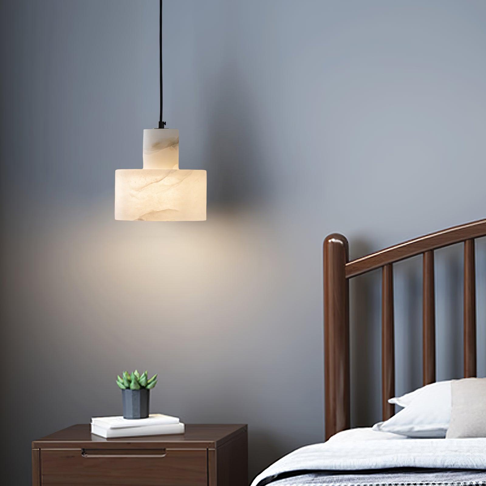 Alabaster Pendant Lgiht Dual Cylindrical - Neutralighting