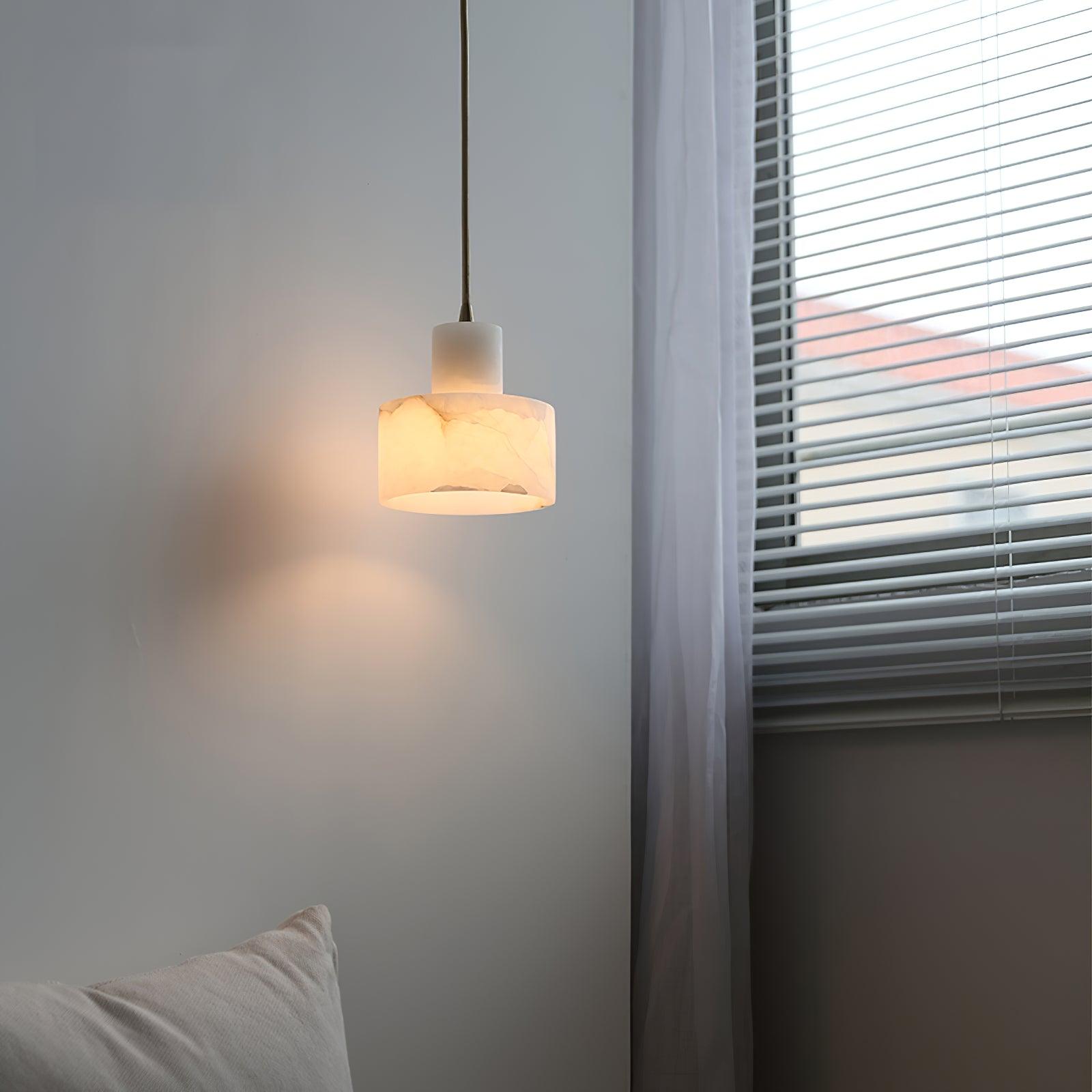 Alabaster Pendant Lgiht Dual Cylindrical - Neutralighting