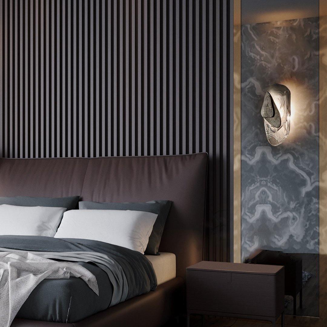 Beatrice Artistic Black Glass Wall Lamp - Neutralighting