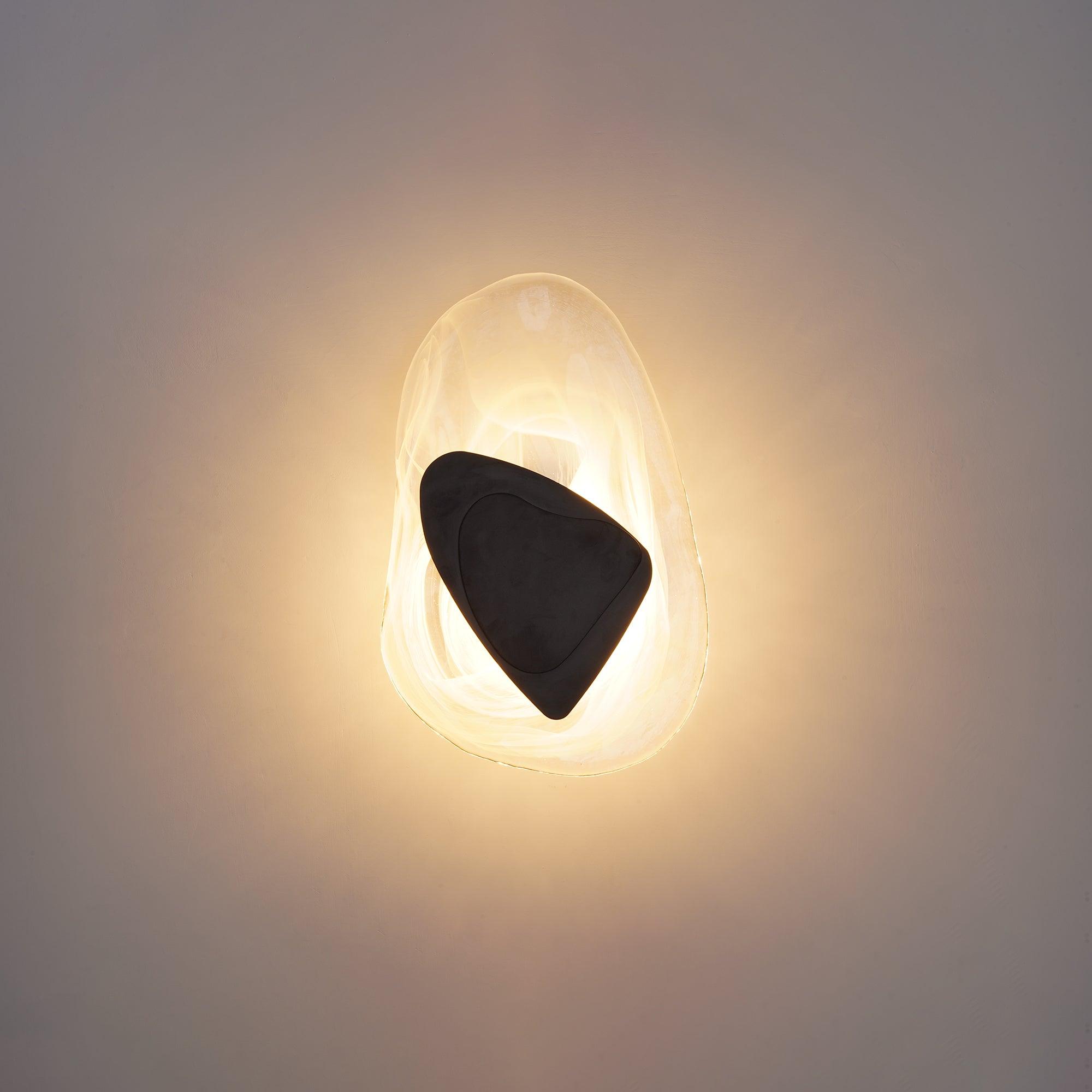 Beatrice Artistic Black Glass Wall Lamp - Neutralighting