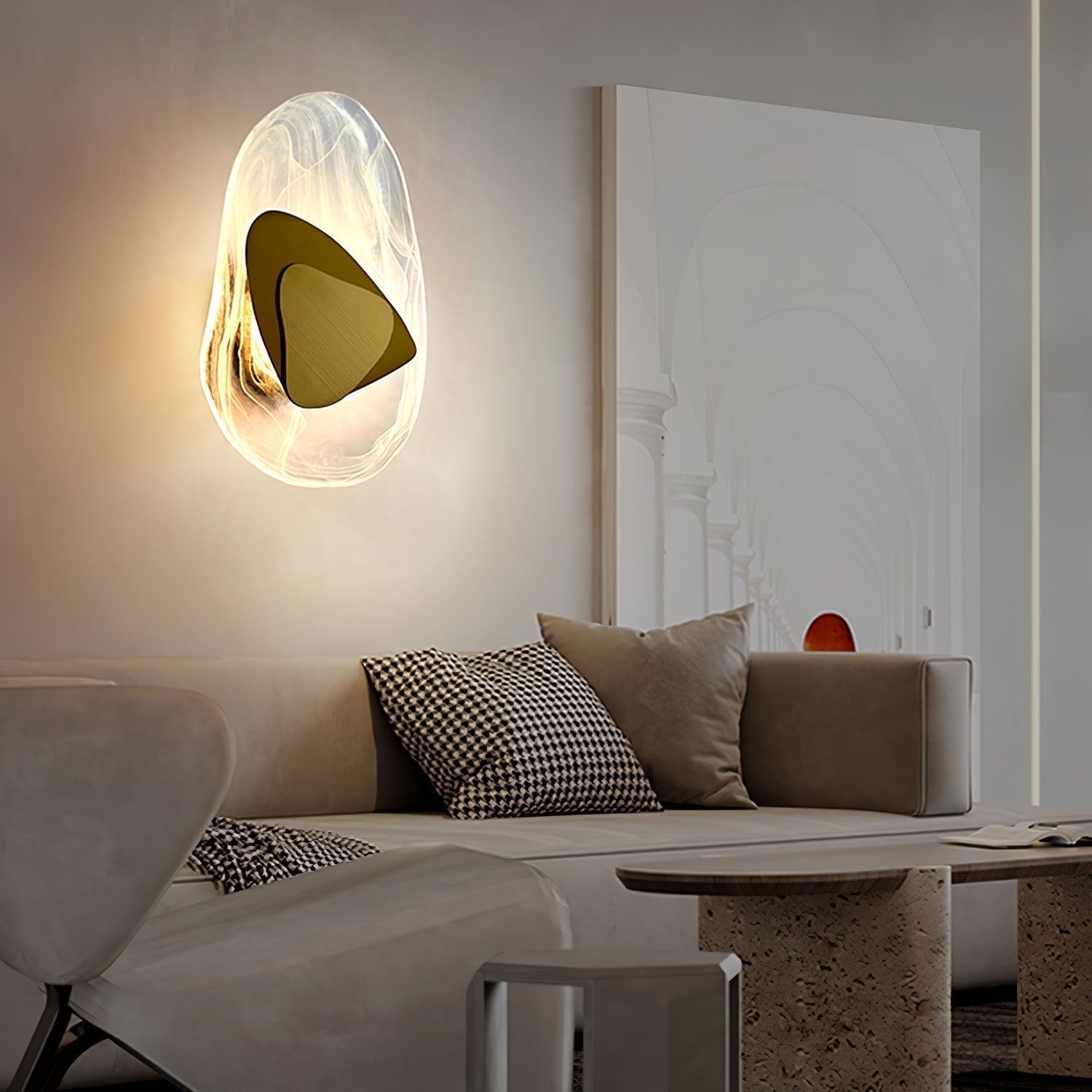 Beatrice Artistic Black Glass Wall Lamp - Neutralighting