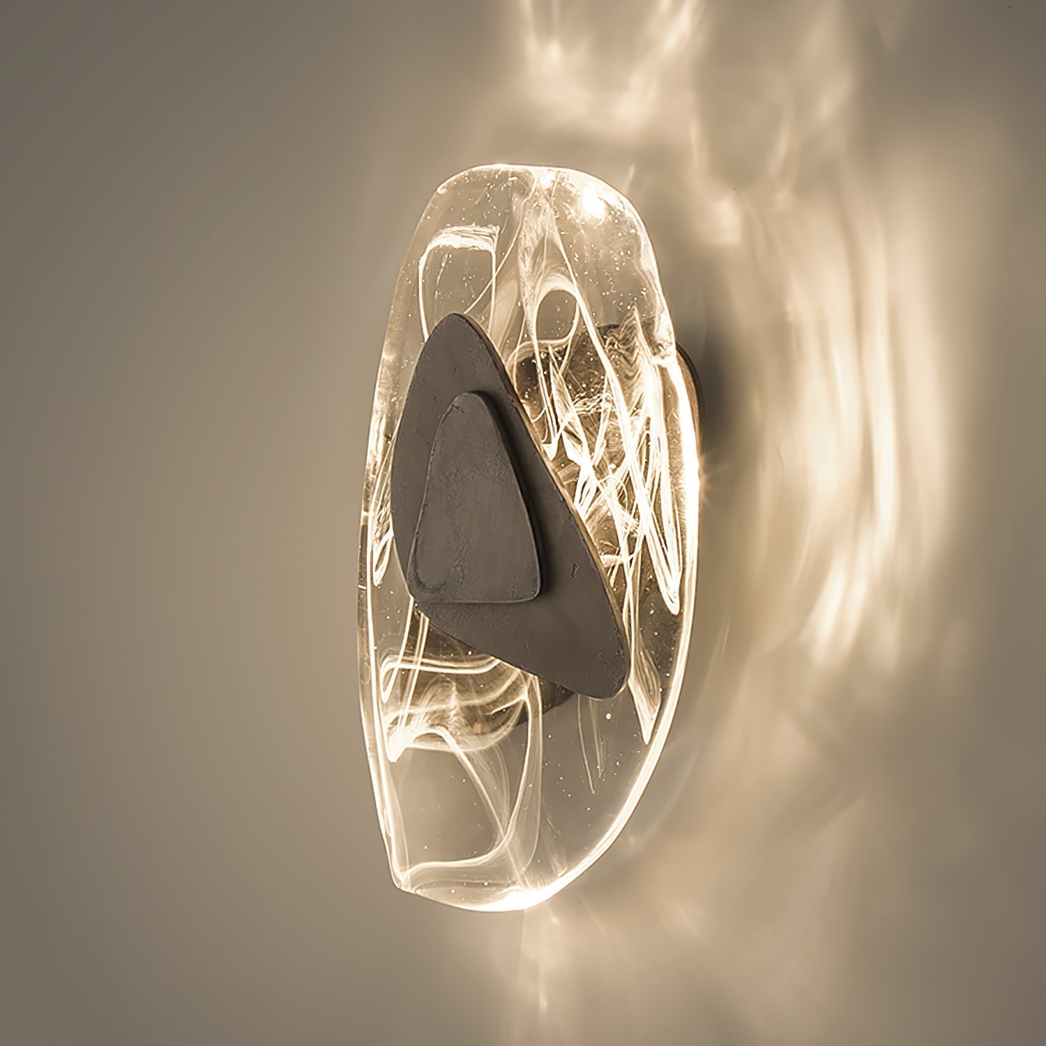 Beatrice Artistic Black Glass Wall Lamp - Neutralighting