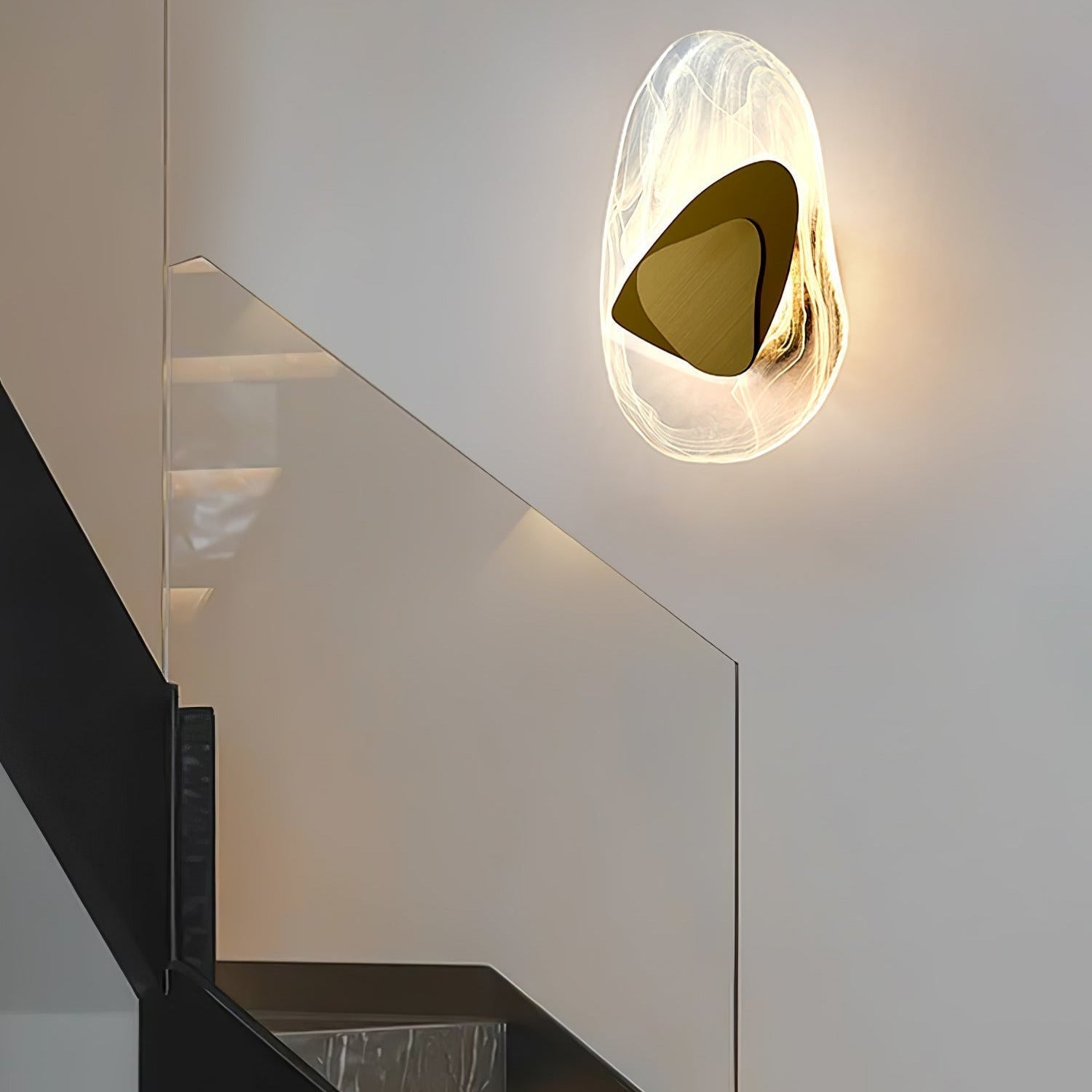 Beatrice Artistic Black Glass Wall Lamp - Neutralighting