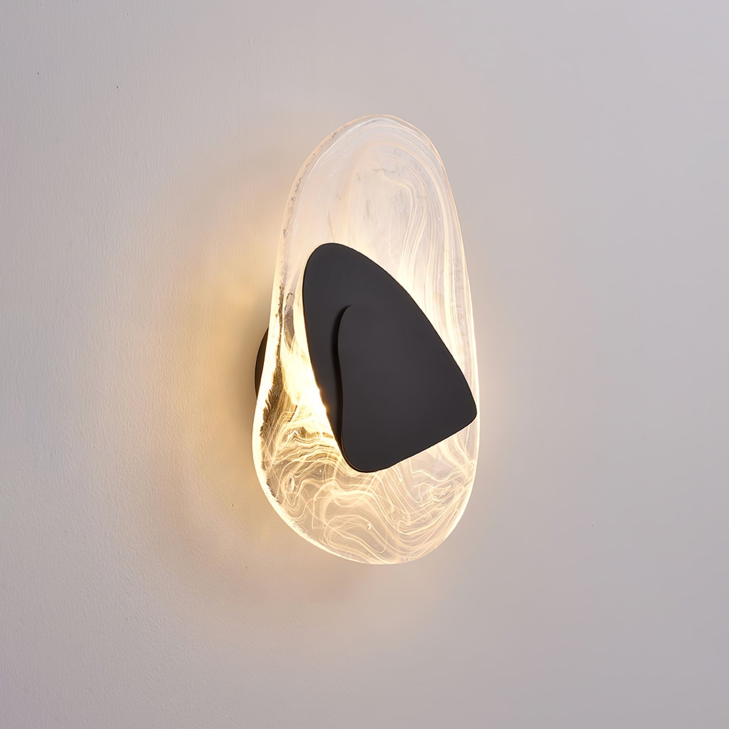 Beatrice Artistic Black Glass Wall Lamp - Neutralighting