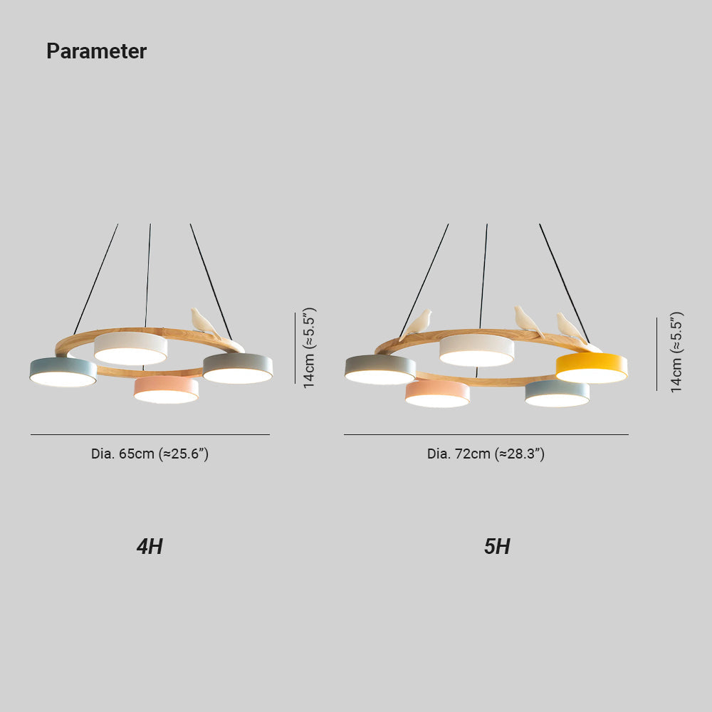 Cliff Chandelier Bird Round - Neutralighting