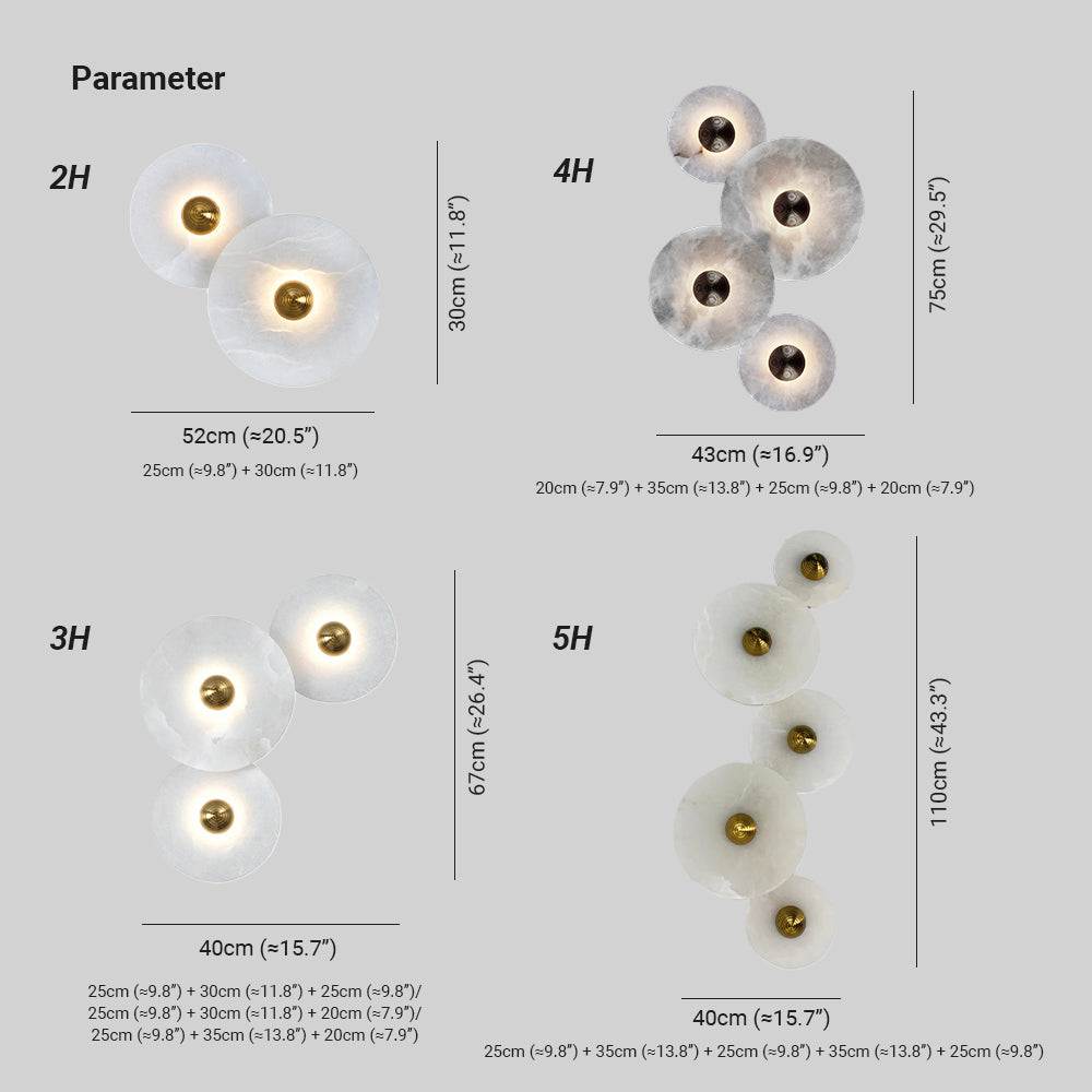 Cryn Alabaster Combination Wall Lamp - Neutralighting
