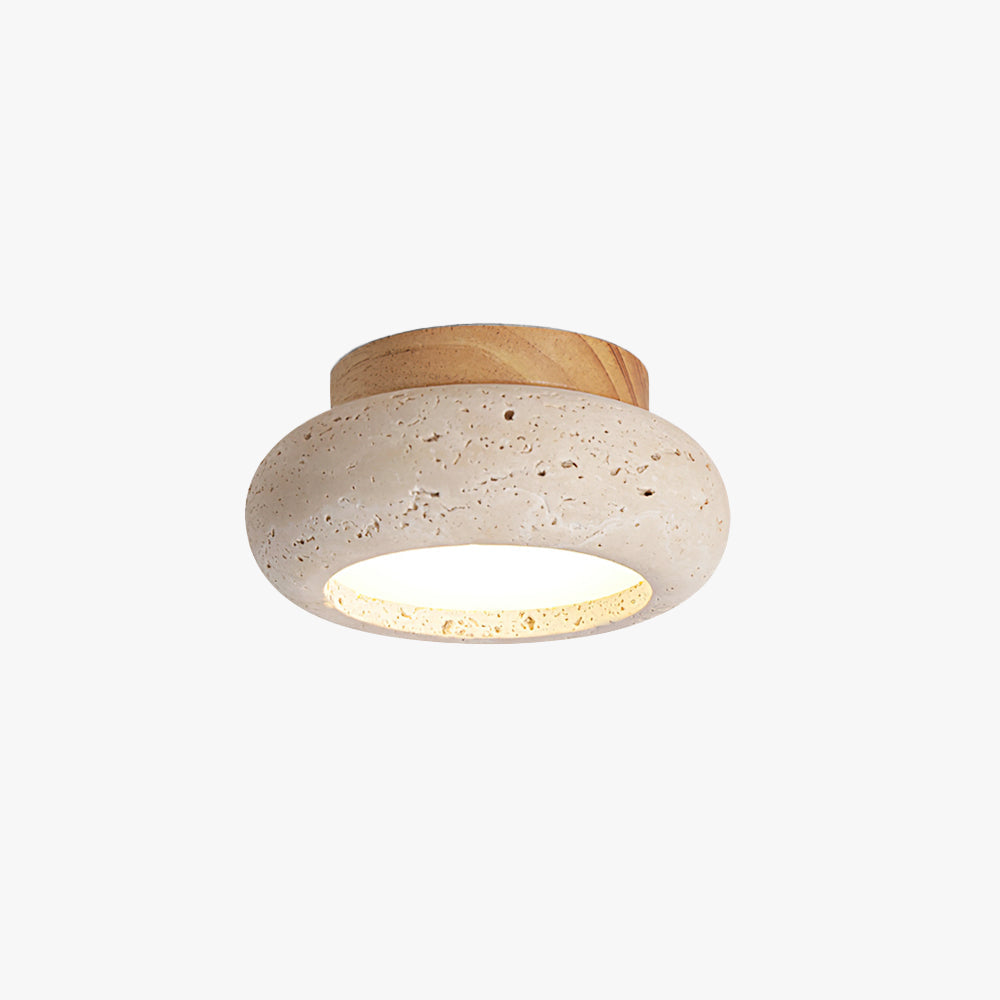Ritta Mini Donut Travertine Ceiling Light - Neutralighting