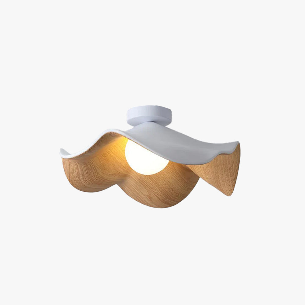 Lanoe Ceiling Light Wood Black&White