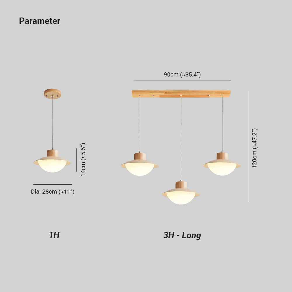 Milk Pendant Light Natural Wood