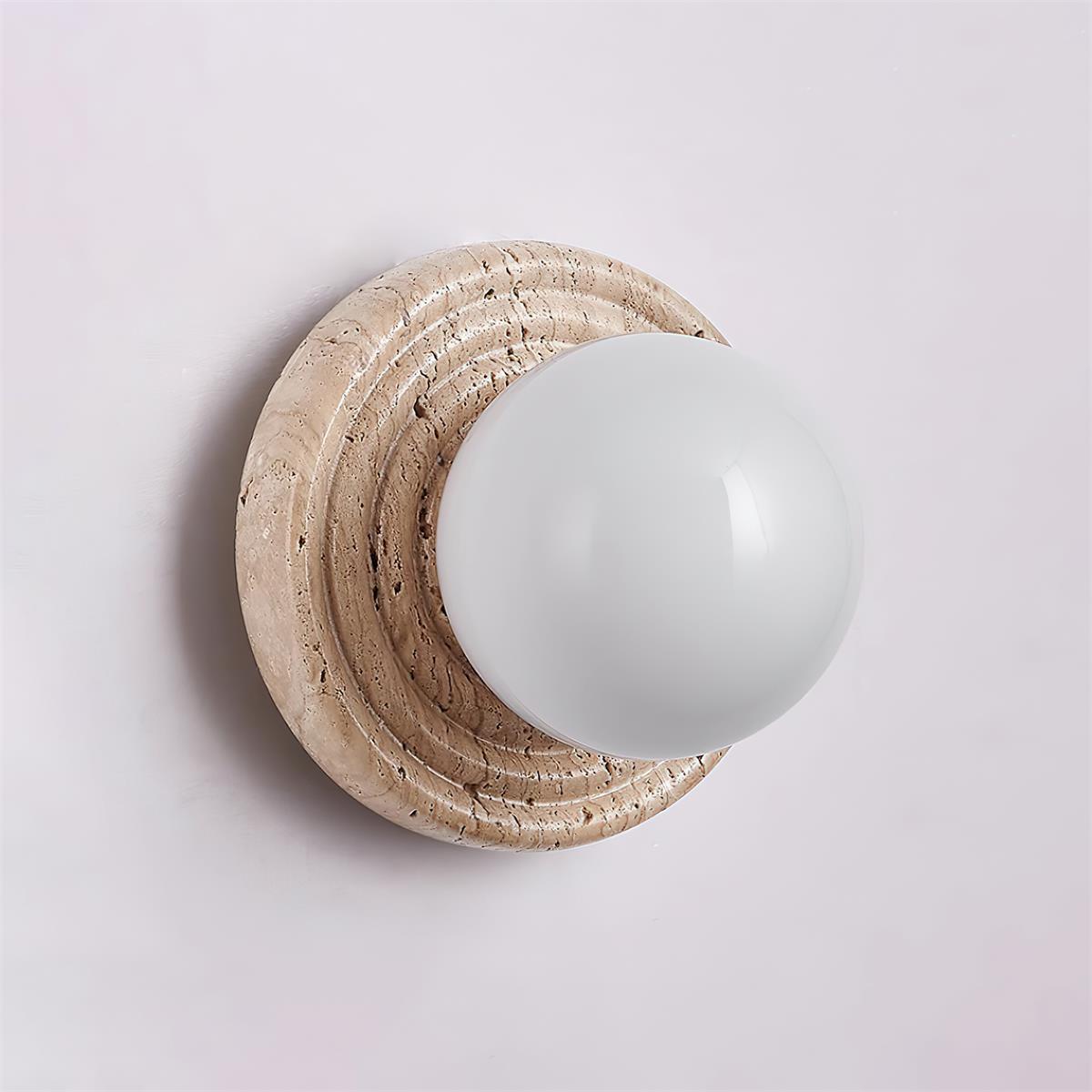 Dahlia Round Wall Lamp Travertine - Neutralighting