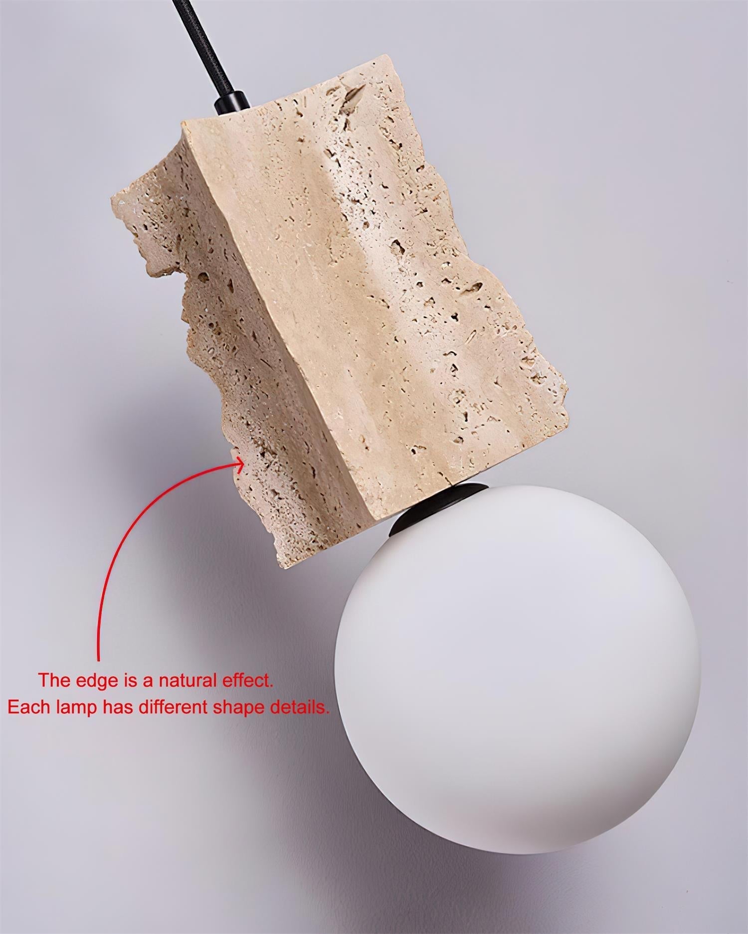Ritta Irregulate Pendant Light Travertine - Neutralighting