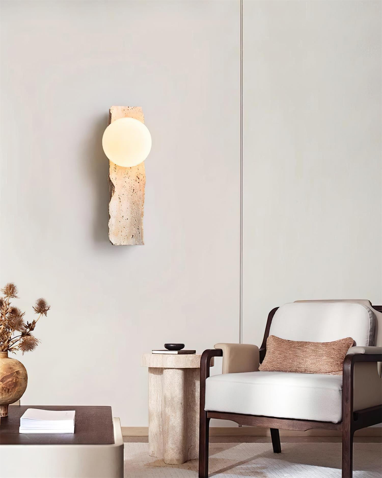 Obrio Travertine Wall Lamp - Neutralighting